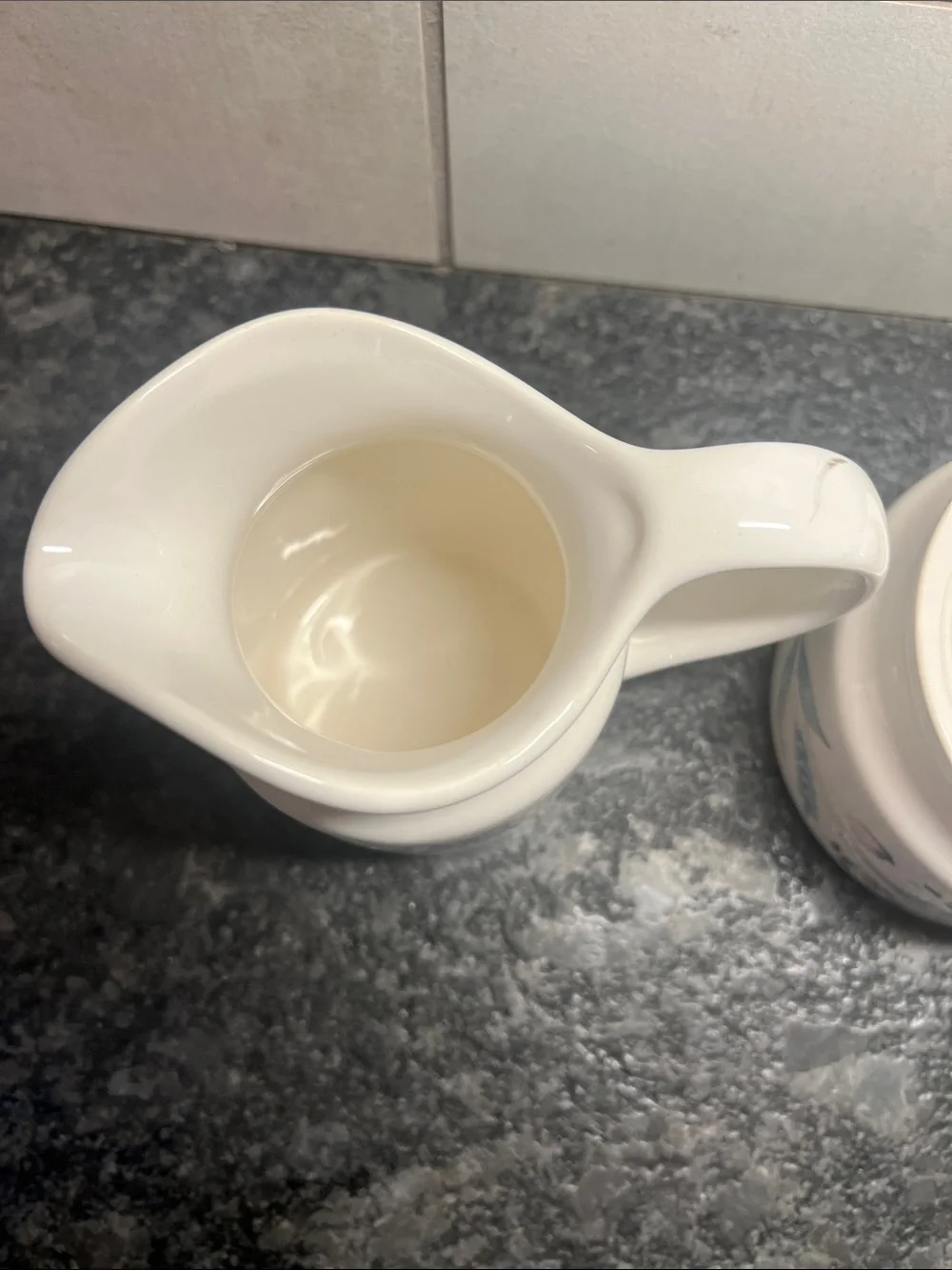199’s Pfaltzgraff “APRIL”Creamer and Sugar stoneware pieces.  Retired